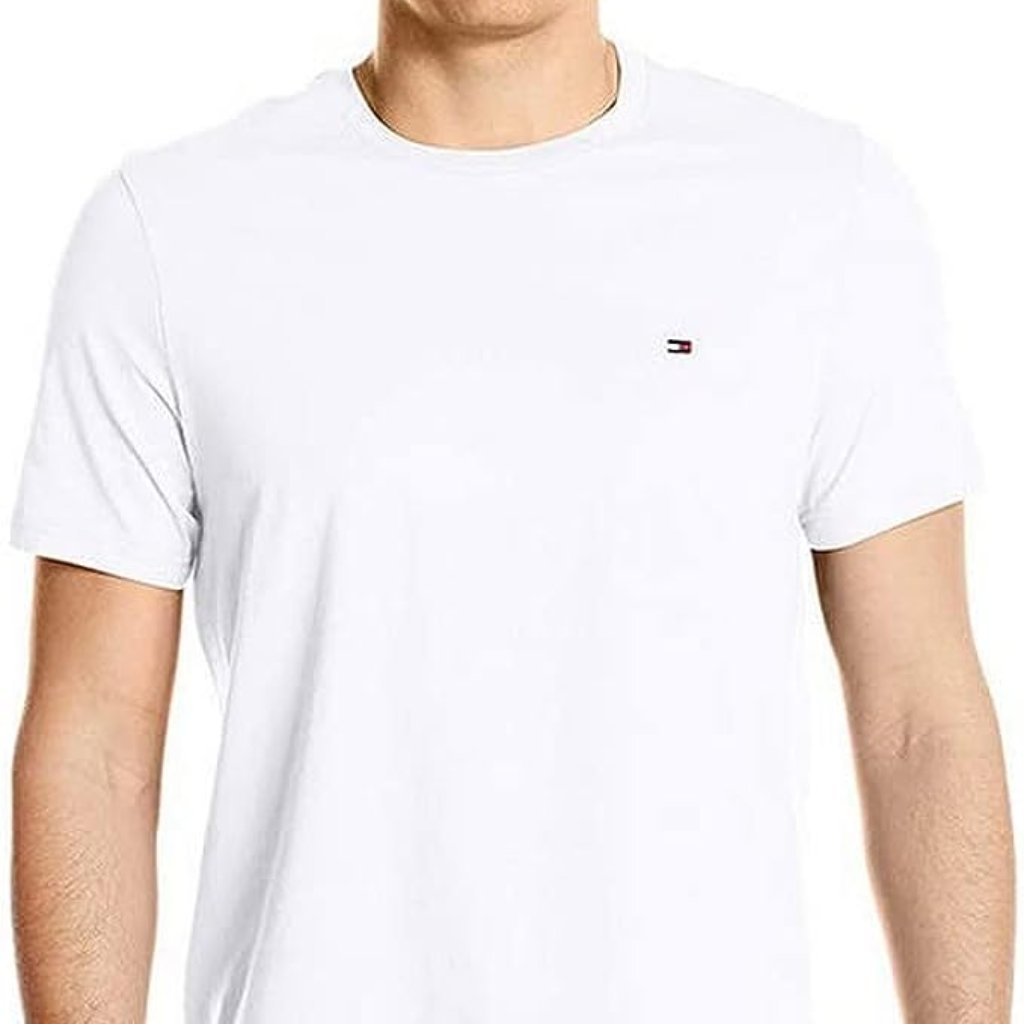 Tommy Hilfiger Men's Flag Crew Neck Tee White - 09t3139